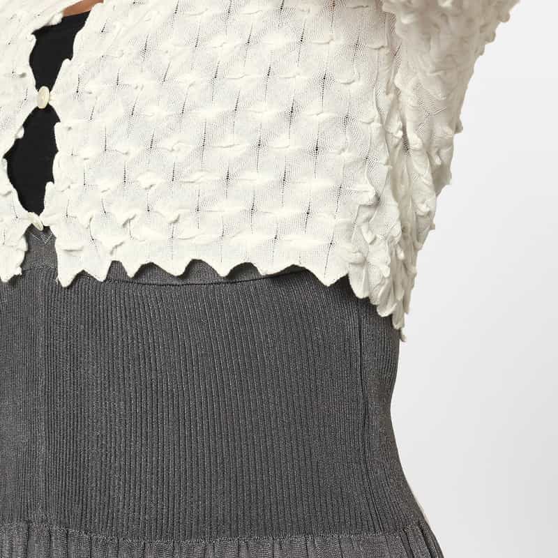 OPEN SESAME CLUB OPEN SESAME CLUB ＜オープン セサミ クラブ＞ ショートニットカーディガン WHITE