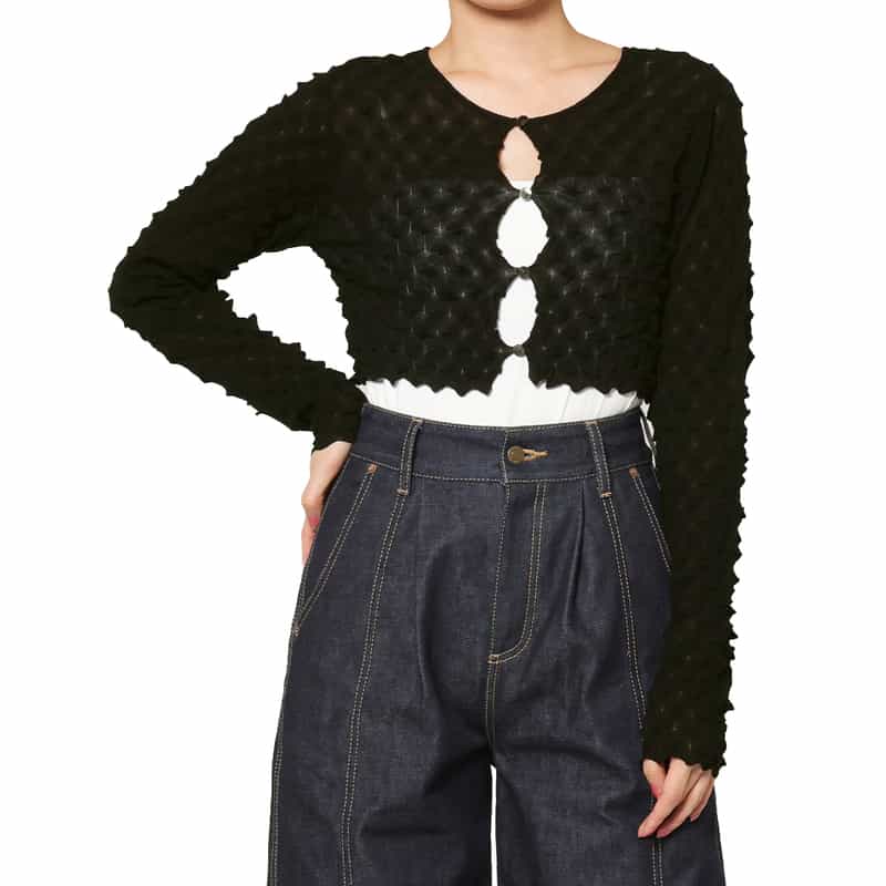 OPEN SESAME CLUB ＜オープン セサミ クラブ＞ ショートニットカーディガン