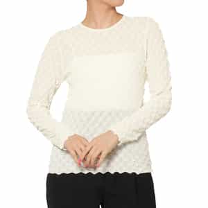 OPEN SESAME CLUB ＜オープン セサミ クラブ＞ バックオープン シアーニットプルオーバー