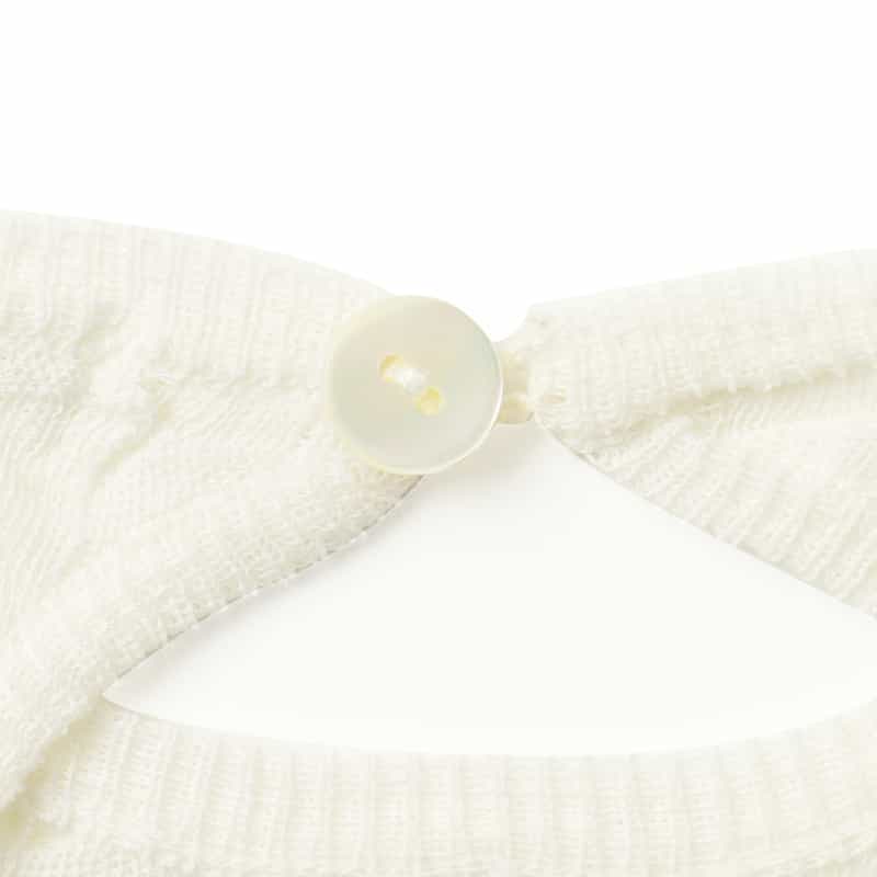 OPEN SESAME CLUB OPEN SESAME CLUB ＜オープン セサミ クラブ＞ バックオープン シアーニットプルオーバー WHITE