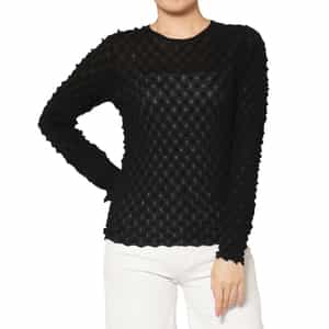 OPEN SESAME CLUB ＜オープン セサミ クラブ＞ バックオープン シアーニットプルオーバー