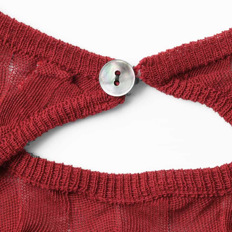 OPEN SESAME CLUB OPEN SESAME CLUB ＜オープン セサミ クラブ＞ バーニーズ　ニューヨーク限定バックオープン シアーニットプルオーバー RED