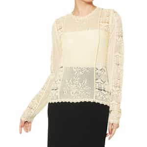 OPEN SESAME CLUB ＜オープン セサミ クラブ＞ レースニットプルオーバー