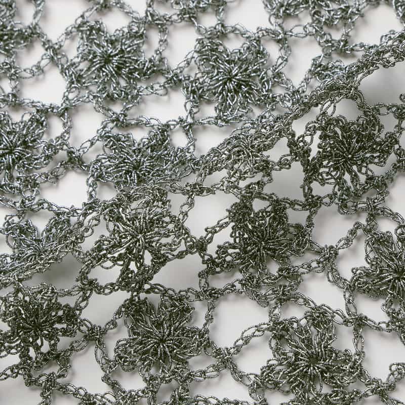 OPEN SESAME CLUB OPEN SESAME CLUB ＜オープン セサミ クラブ＞ フラワーレースニットキャミソール SILVER