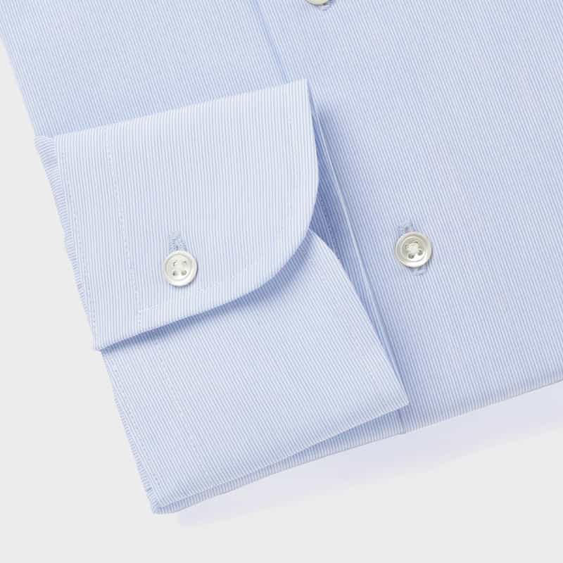 BARNEYS NEW YORK ピンストライプ柄ドレスシャツ LIGHT BLUE