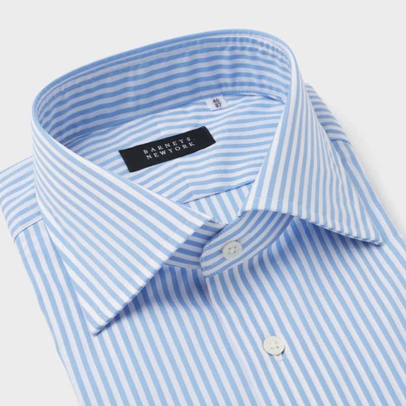 BARNEYS NEW YORK ストライプ柄ドレスシャツ LIGHT BLUE