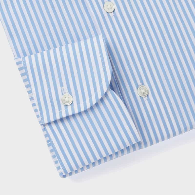 BARNEYS NEW YORK ストライプ柄ドレスシャツ LIGHT BLUE