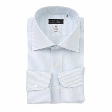 ストライプ柄ドレスシャツ（THOMAS MASON社製生地使用）