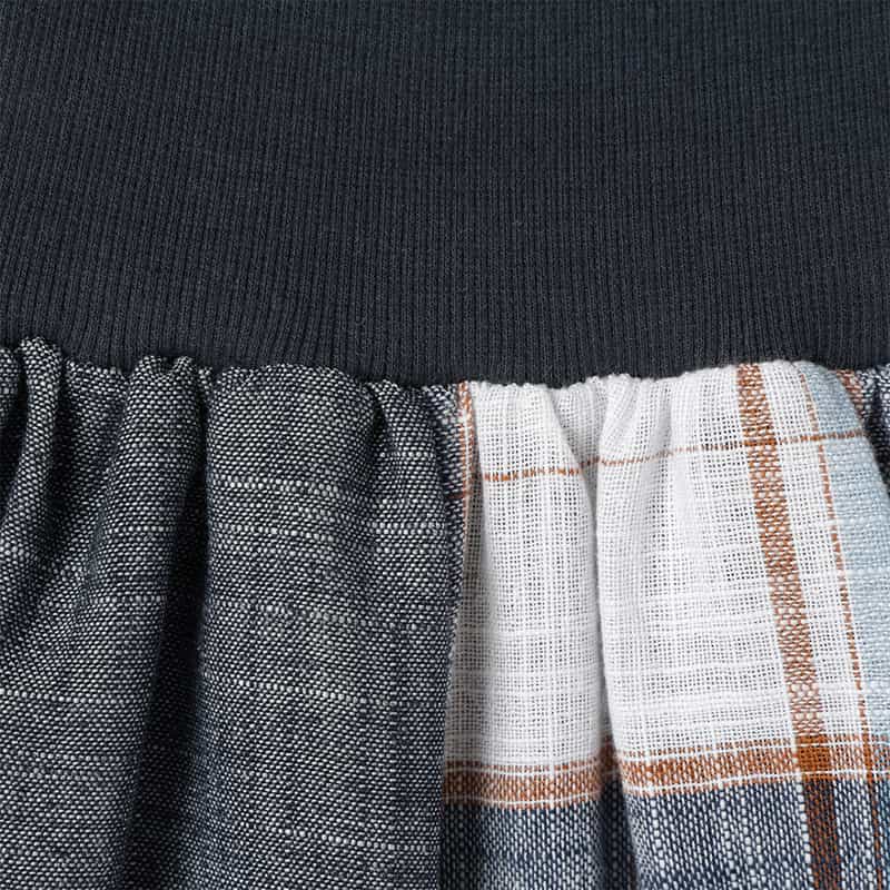 BARNEYS NEW YORK ウォッシャブル パネル切替ロングフレアスカート NAVY