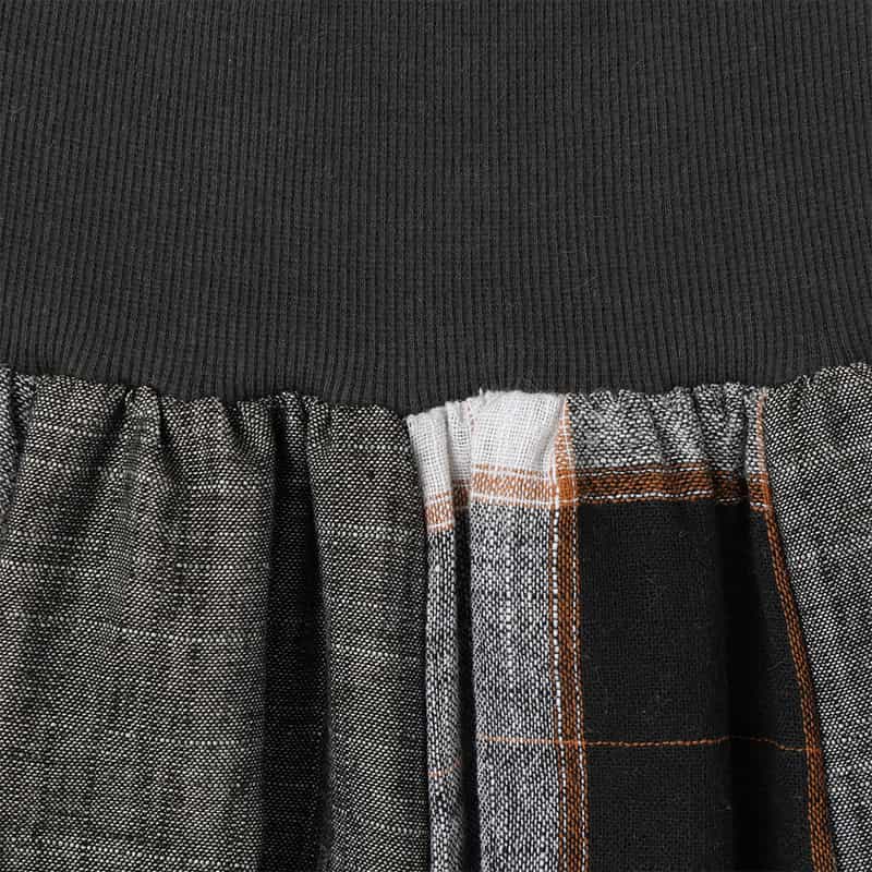 BARNEYS NEW YORK ウォッシャブル パネル切替ロングフレアスカート BLACK