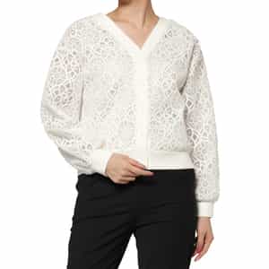 ウォッシャブル コード刺繍2WAYカーディガン