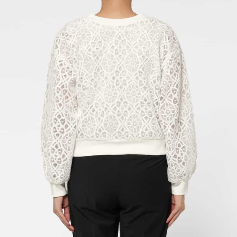 BARNEYS NEW YORK ウォッシャブル コード刺繍2WAYカーディガン WHITE