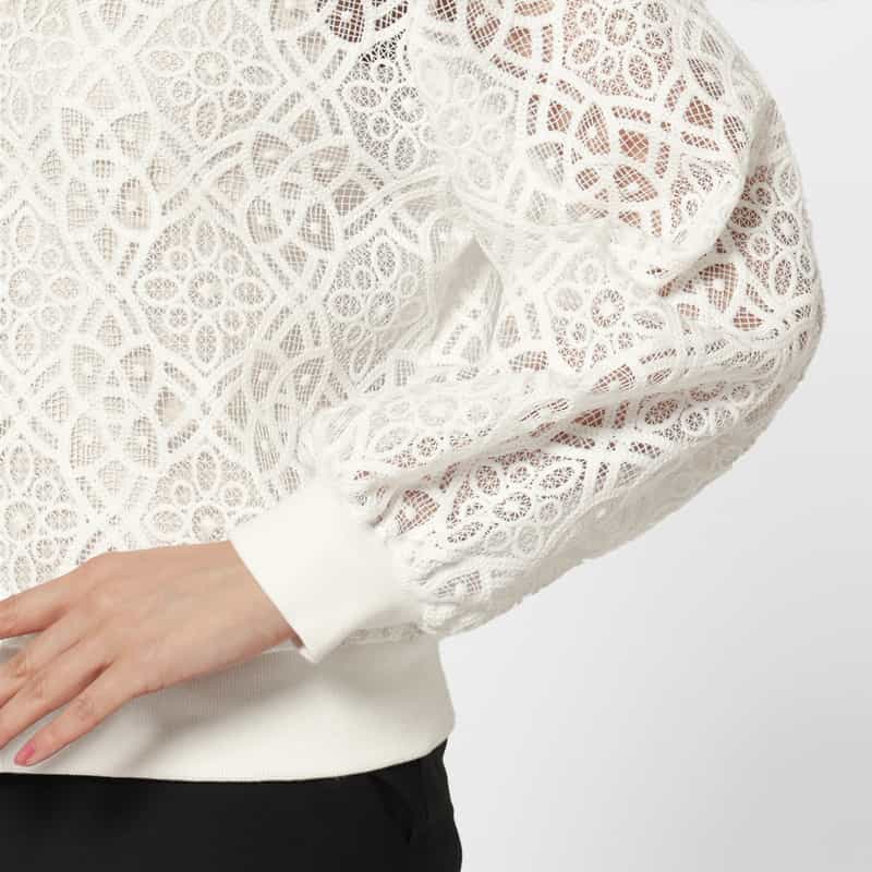 BARNEYS NEW YORK ウォッシャブル コード刺繍2WAYカーディガン WHITE