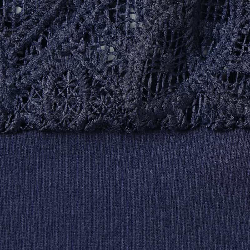 BARNEYS NEW YORK ウォッシャブル コード刺繍2WAYカーディガン NAVY