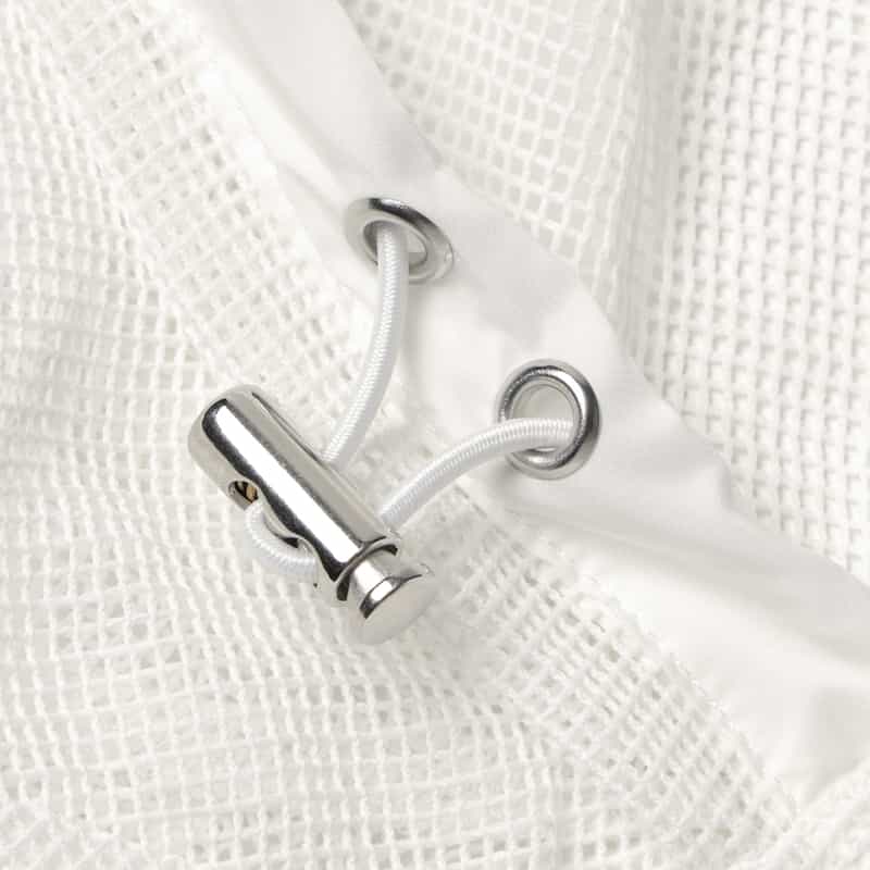 BARNEYS NEW YORK ウォッシャブル メッシュ素材ジップアップパーカー WHITE