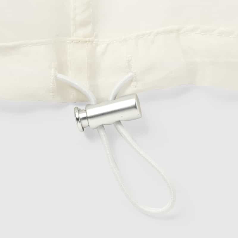 BARNEYS NEW YORK ウォッシャブル レースドッキング シアー素材ショートブルゾン WHITE
