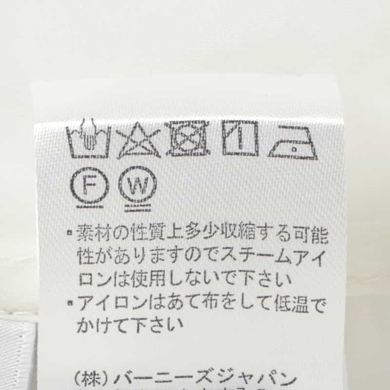 BARNEYS NEW YORK ウォッシャブル レースドッキング シアー素材ショートブルゾン WHITE