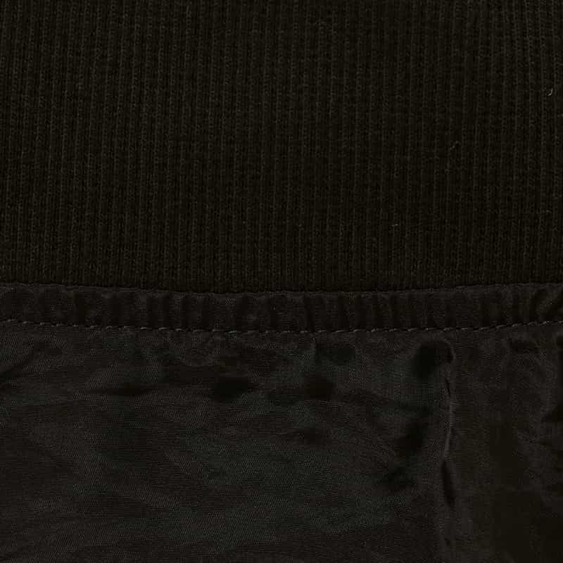 BARNEYS NEW YORK ウォッシャブル レースドッキング シアー素材ショートブルゾン BLACK