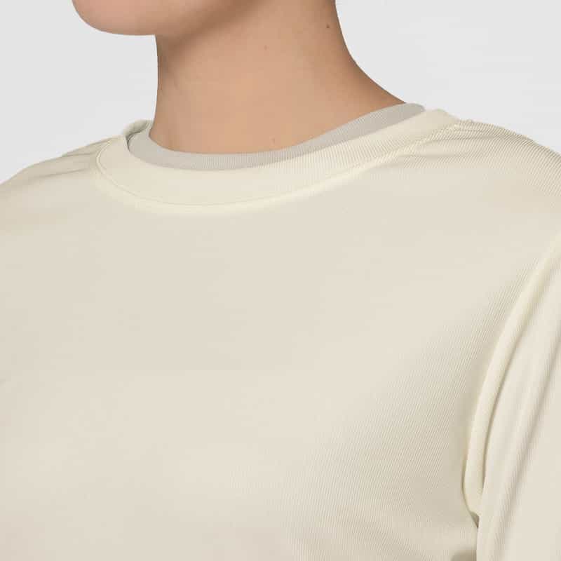 BARNEYS NEW YORK ウォッシャブル レイヤードデザインリブカットソー WHITE