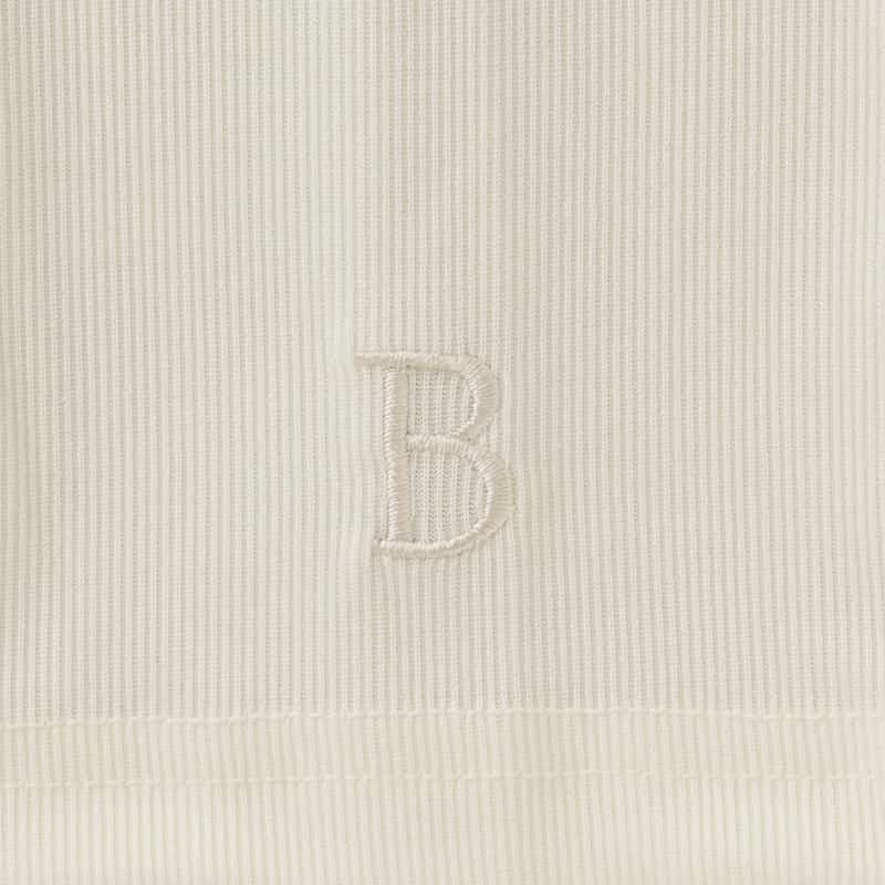 BARNEYS NEW YORK ウォッシャブル レイヤードデザインリブカットソー WHITE