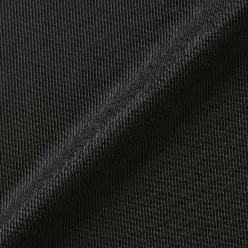 BARNEYS NEW YORK ウォッシャブル レイヤードデザインリブカットソー BLACK