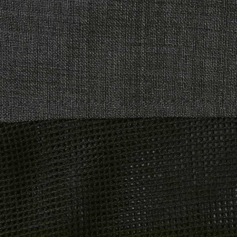 BARNEYS NEW YORK ウォッシャブル 異素材コンビネーション サファリシャツ BLACK