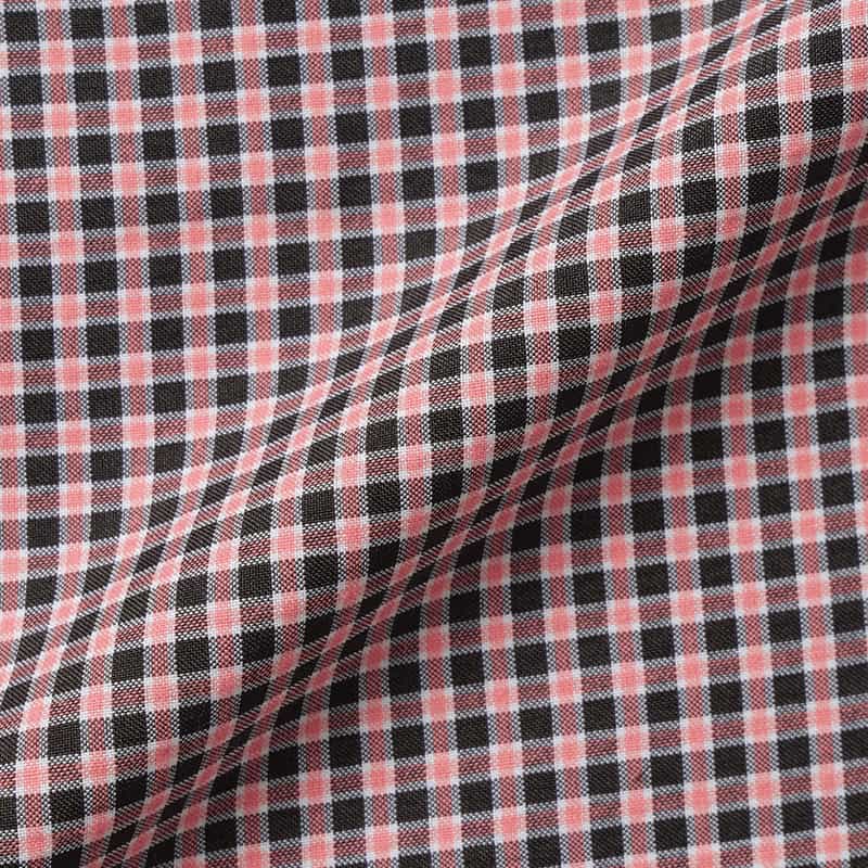 BARNEYS NEW YORK ウォッシャブル シアサッカー素材チェック柄ドローストリングワイドパンツ PINK