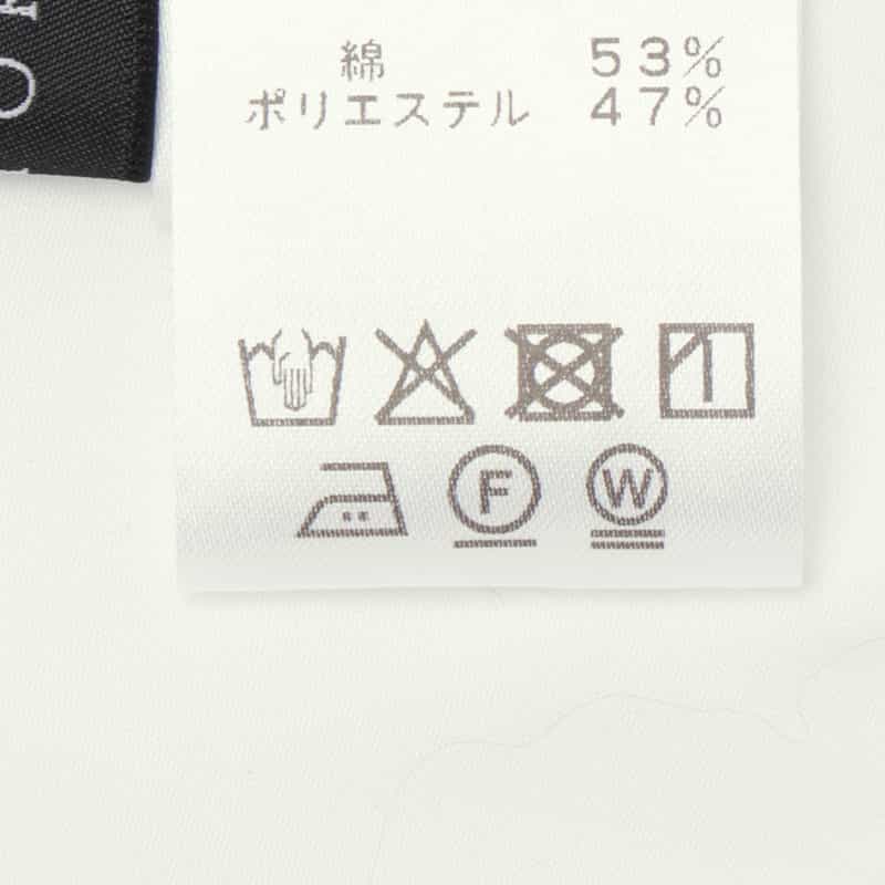 BARNEYS NEW YORK ウォッシャブル バンドカラーシャツドレス WHITE