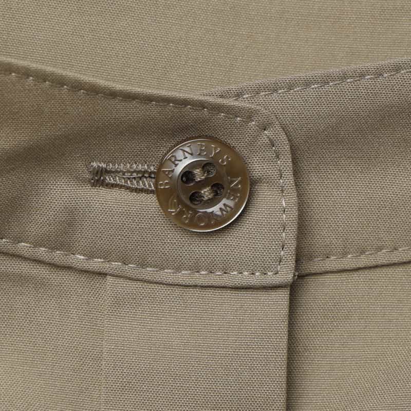 BARNEYS NEW YORK ウォッシャブル バンドカラーシャツドレス LT BEIGE