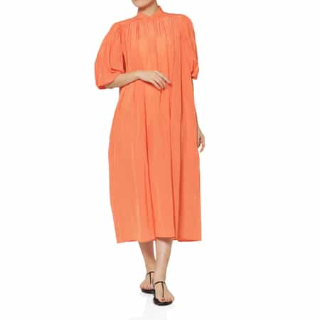 ウォッシャブル ボリュームスリーブ シャツドレス