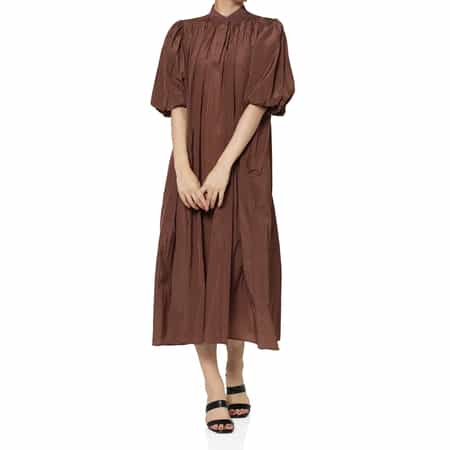 ウォッシャブル ボリュームスリーブ シャツドレス