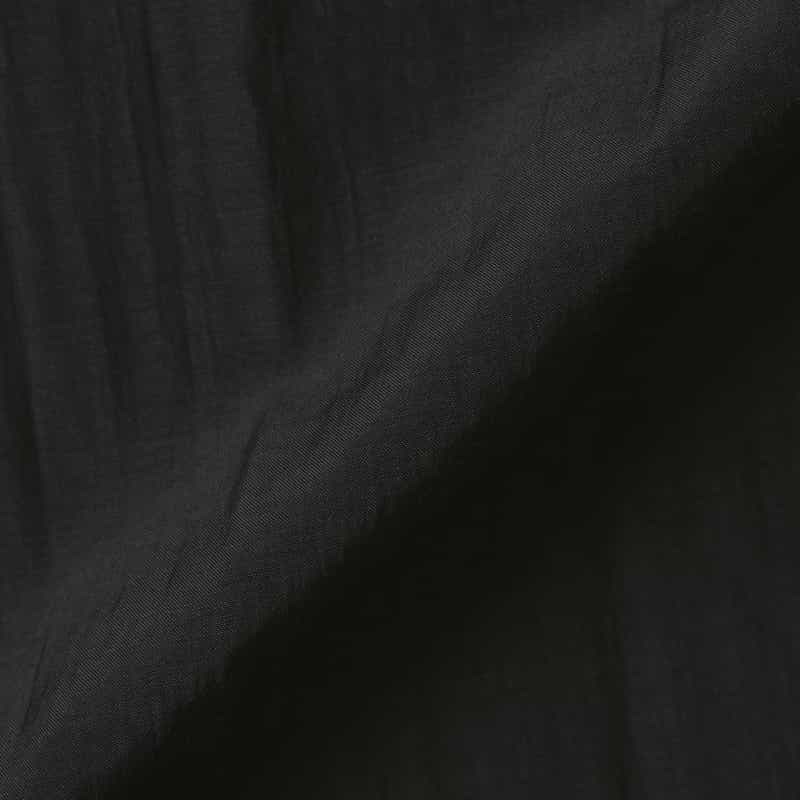 BARNEYS NEW YORK ウォッシャブル ボリュームスリーブ シャツドレス BLACK