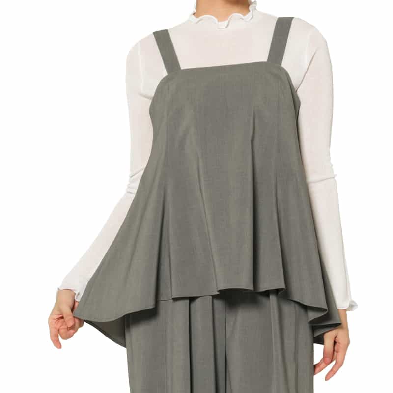 BARNEYS NEW YORK セットアップ ウォッシャブル キャミソール GRAY