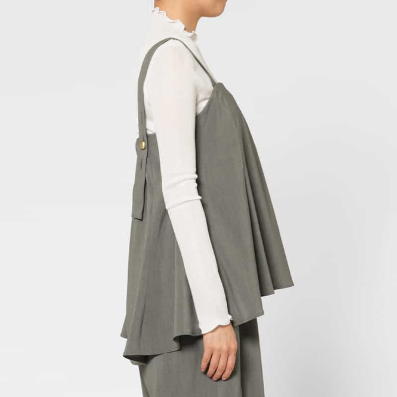 BARNEYS NEW YORK セットアップ ウォッシャブル キャミソール GRAY