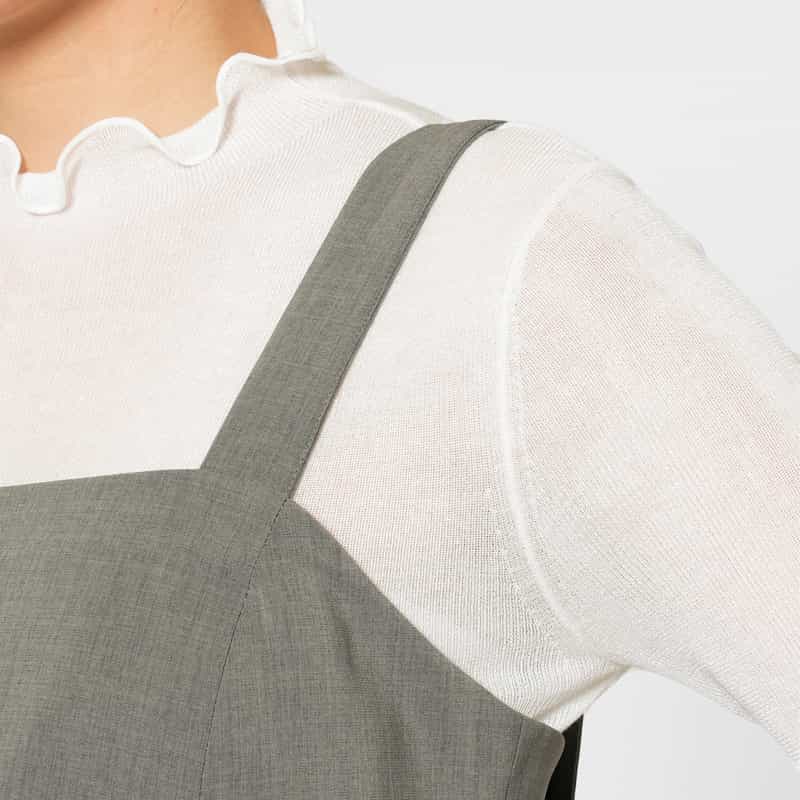 BARNEYS NEW YORK セットアップ ウォッシャブル キャミソール GRAY