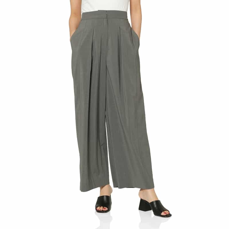 BARNEYS NEW YORK セットアップ ウォッシャブル タックパンツ GRAY