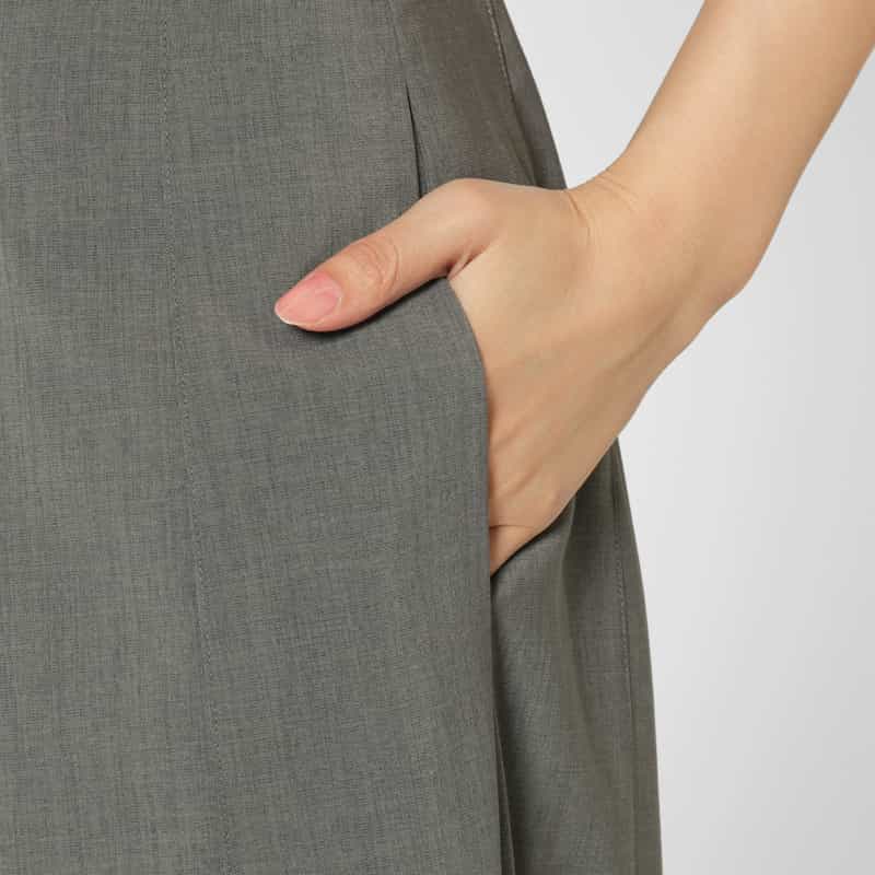 BARNEYS NEW YORK セットアップ ウォッシャブル タックパンツ GRAY