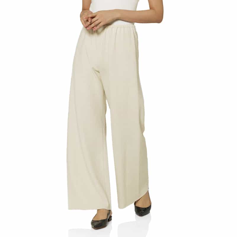 BARNEYS NEW YORK ウォッシャブル リネンライク イージーワイドパンツ LT BEIGE