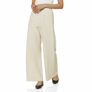 ウォッシャブル リネンライク イージーワイドパンツ