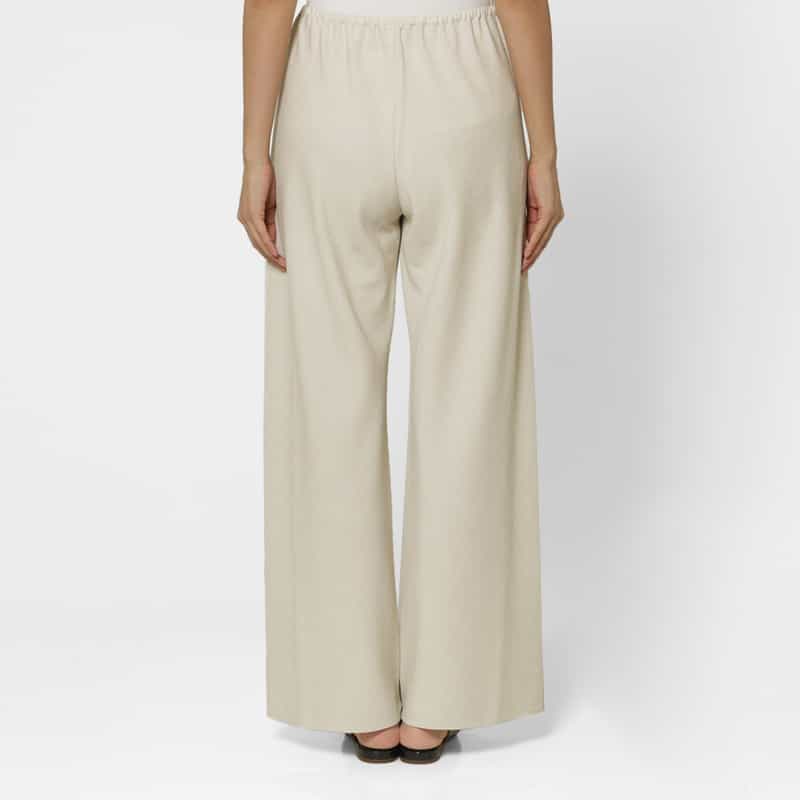 BARNEYS NEW YORK ウォッシャブル リネンライク イージーワイドパンツ LT BEIGE