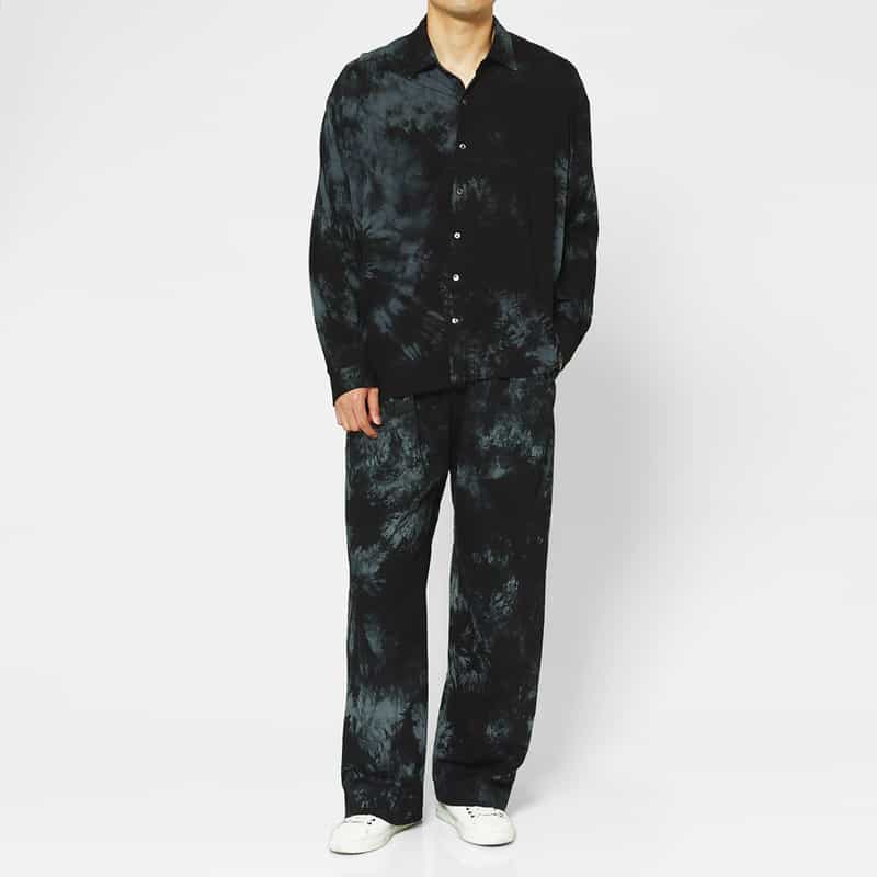 KANEMASA PHIL. KANEMASA PHIL.＜カネマサフィル＞ バーニーズ　ニューヨーク限定 ディップダイ イージーパンツ BLACK