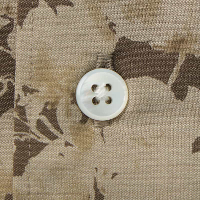 KANEMASA PHIL. KANEMASA PHIL.＜カネマサフィル＞ バーニーズ　ニューヨーク限定 リーフ柄オープンカラーシャツ YELLOW