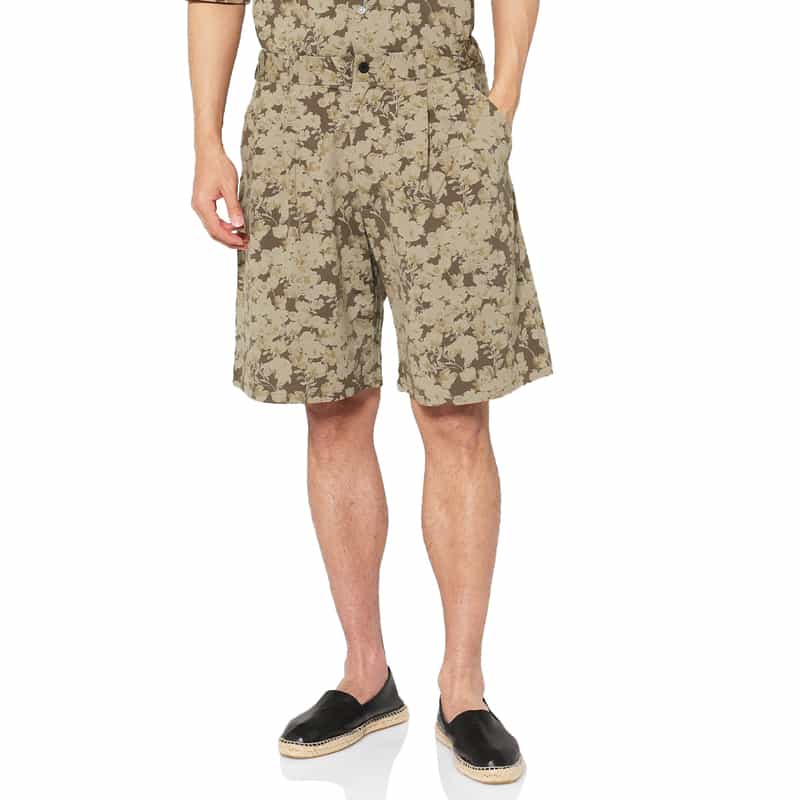 KANEMASA PHIL. KANEMASA PHIL.＜カネマサフィル＞ バーニーズ　ニューヨーク限定 リーフ柄ショーツ YELLOW