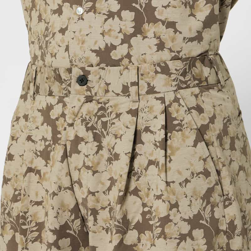 KANEMASA PHIL. KANEMASA PHIL.＜カネマサフィル＞ バーニーズ　ニューヨーク限定 リーフ柄ショーツ YELLOW