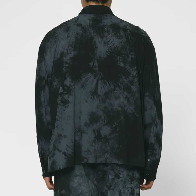 KANEMASA PHIL. KANEMASA PHIL.＜カネマサフィル＞ バーニーズ　ニューヨーク限定 ディップダイ カジュアルシャツ BLACK