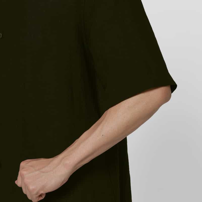 COMMAS COMMAS＜コンマ＞ リネンシャツ BLACK