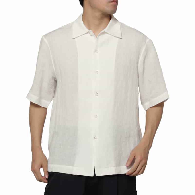 COMMAS COMMAS＜コンマ＞ リネンシャツ WHITE