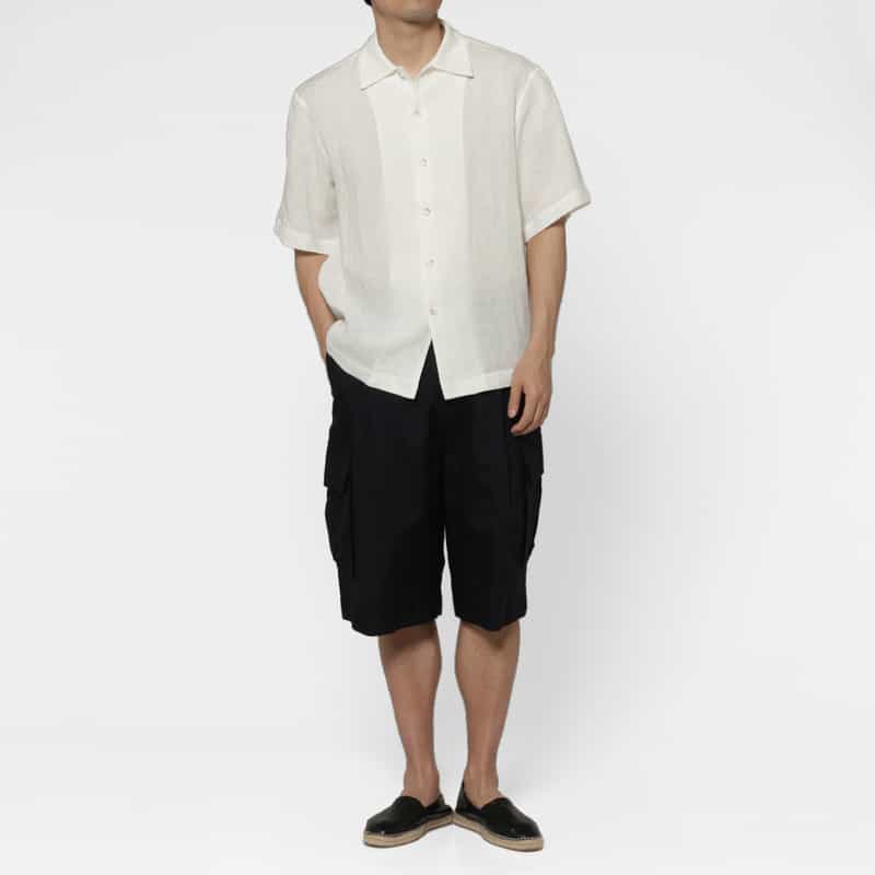 COMMAS COMMAS＜コンマ＞ リネンシャツ WHITE