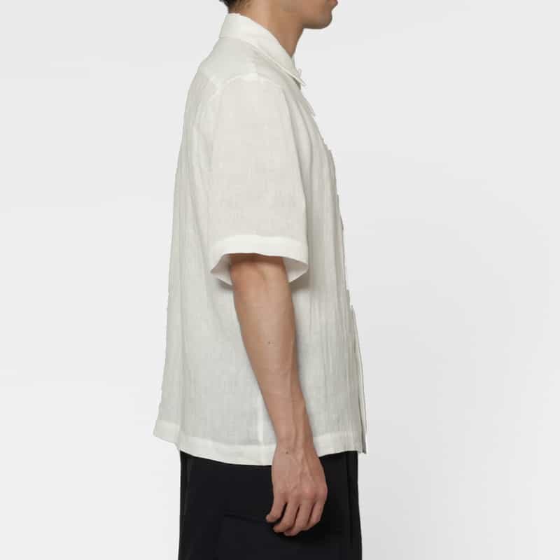 COMMAS COMMAS＜コンマ＞ リネンシャツ WHITE