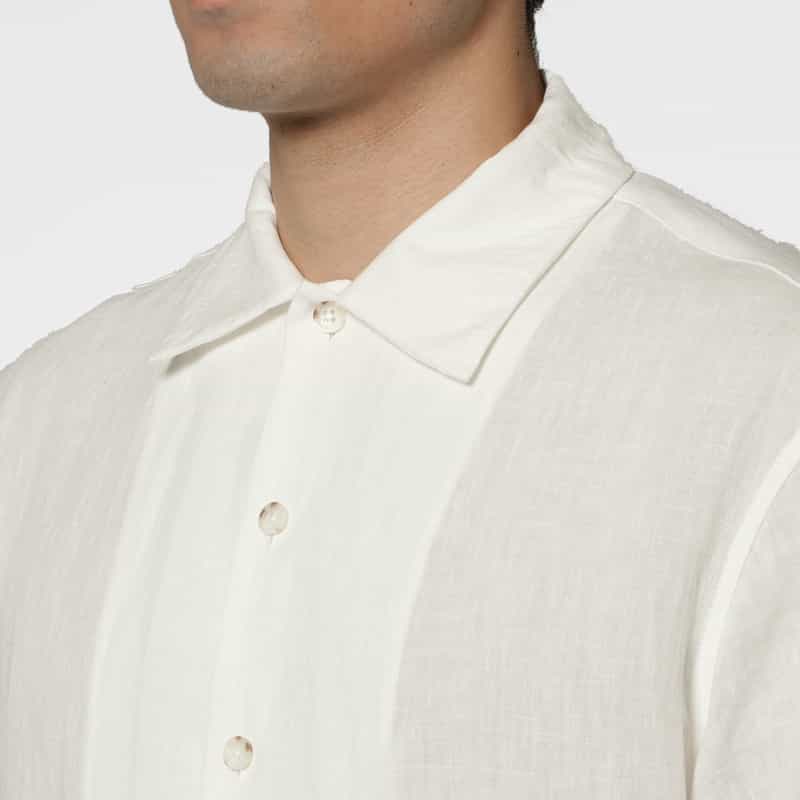 COMMAS COMMAS＜コンマ＞ リネンシャツ WHITE